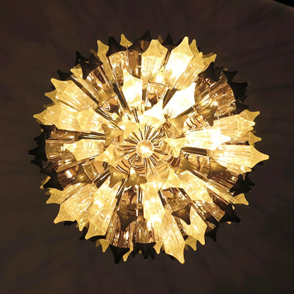 Fantastic Murano Prisms Smoked Transparent Chandelier