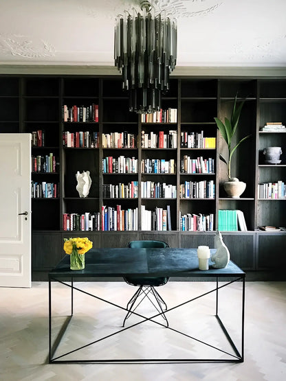 Fantastic Murano Prisms Smoked Transparent Chandelier