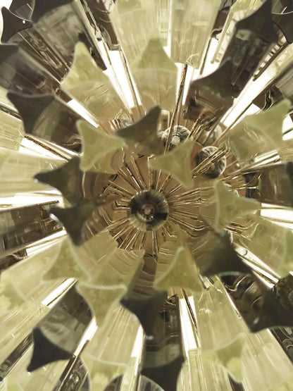 Fantastic Murano Prisms Smoked Transparent Chandelier