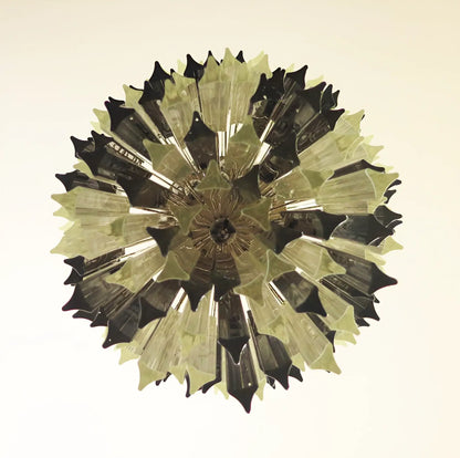 Fantastic Murano Prisms Smoked Transparent Chandelier