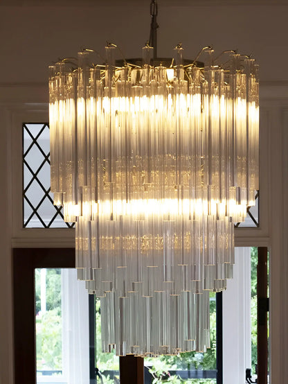 Fantastic Murano Prisms Transparent Chandelier