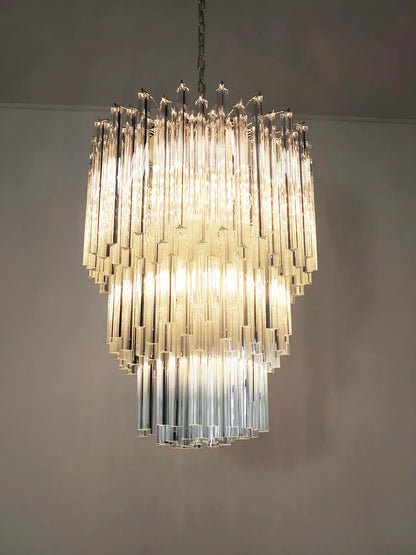 Fantastic Murano Prisms Transparent Chandelier