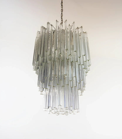 Fantastic Murano Prisms Transparent Chandelier
