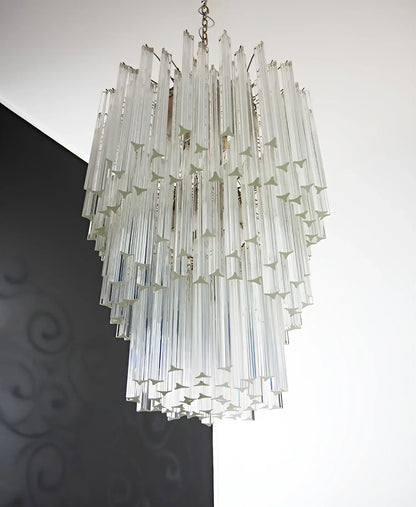Fantastic Murano Prisms Transparent Chandelier