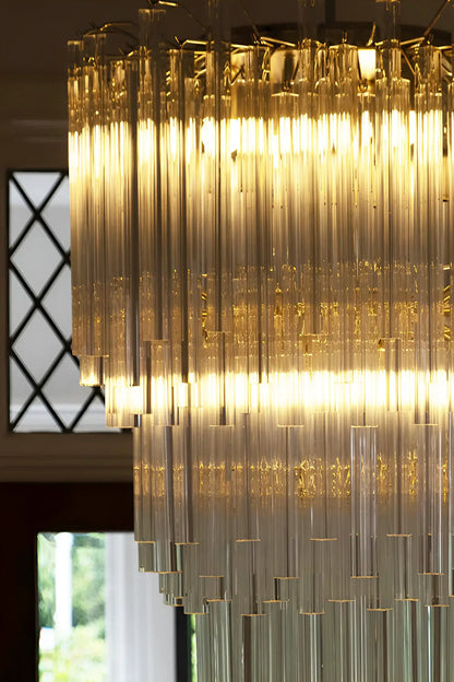 Fantastic Murano Prisms Transparent Chandelier