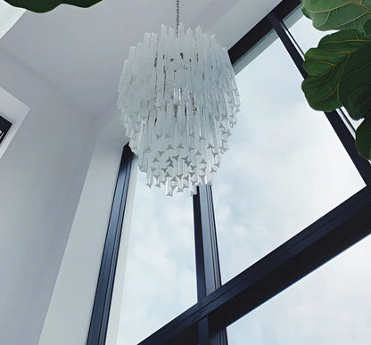 Fantastic Murano Prisms Transparent Chandelier