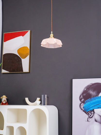 French Flower Pendant Swag Light