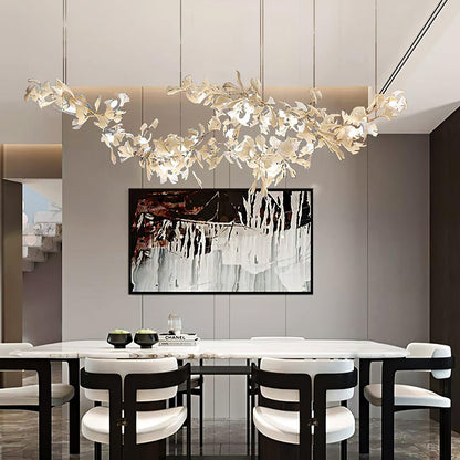 Double Layer Combination Gingko Chandelier
