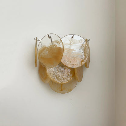Gold Vintage Murano Glass Wall Lamp