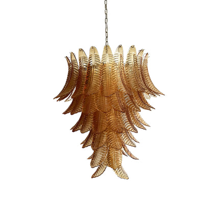 Gorgeous Murano Felci Amber Glass Chandelier