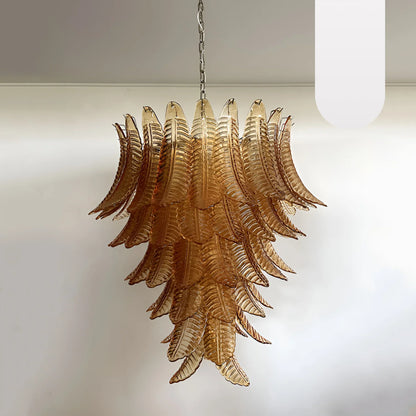 Gorgeous Murano Felci Amber Glass Chandelier