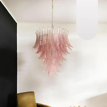 Gorgeous Murano Felci Pink Glass Chandelier