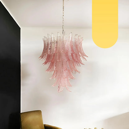 Gorgeous Murano Felci Pink Glass Chandelier