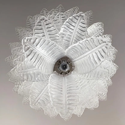 Gorgeous Murano Felci Transparent Glass Chandelier