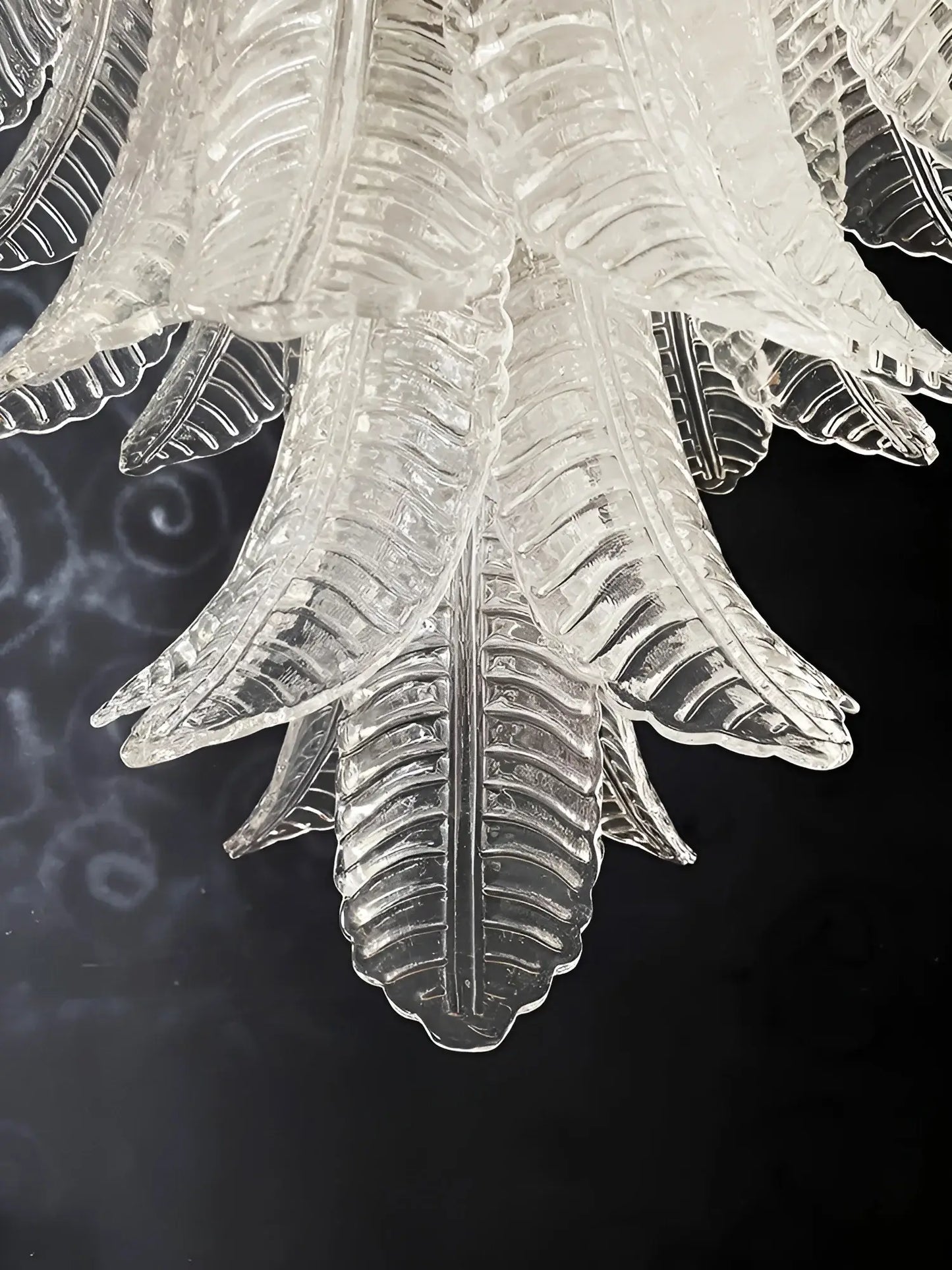 Gorgeous Murano Felci Transparent Glass Chandelier
