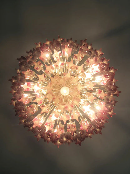 Gorgeous Murano Quadriedri Prisms Chandelier