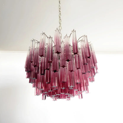 Gorgeous Murano Quadriedri Prisms Chandelier