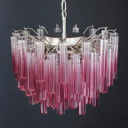 Gorgeous Murano Quadriedri Prisms Chandelier