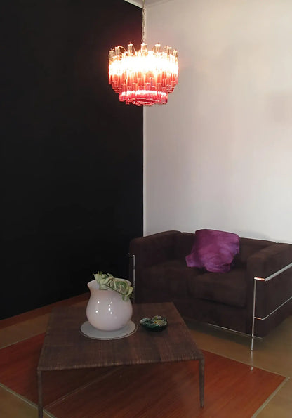Gorgeous Murano Quadriedri Prisms Chandelier