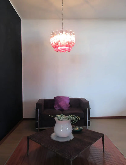 Gorgeous Murano Quadriedri Prisms Chandelier