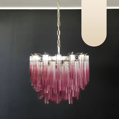 Gorgeous Murano Quadriedri Prisms Chandelier