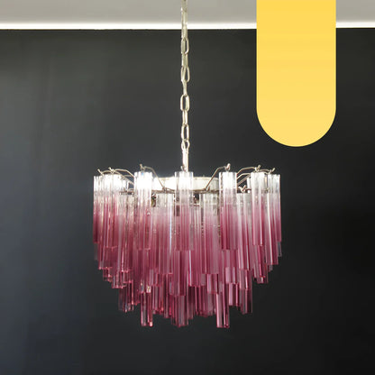 Gorgeous Murano Quadriedri Prisms Chandelier
