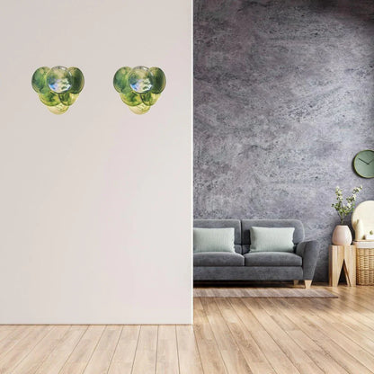 Green Murano Disc Wall Sconce