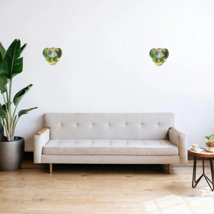 Green Murano Disc Wall Sconce