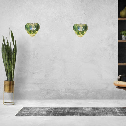 Green Murano Disc Wall Sconce