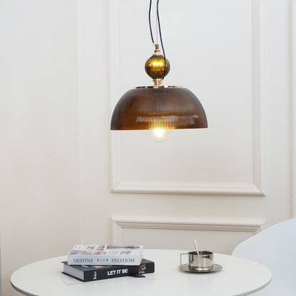 Green Glass Bowl Pendant Lamp