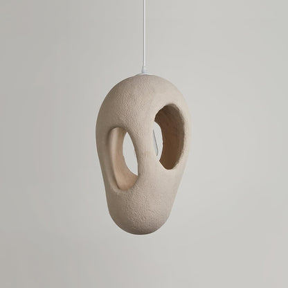 Hand-Built White Pendant Lamp