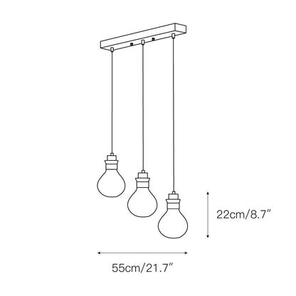 Hemp Rope Glass Pendant Lamp