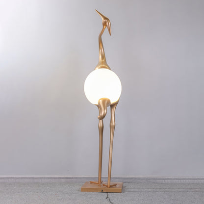 Heron Sculpture Floor Lamp