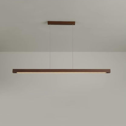 Linear Wooden Pendant Light