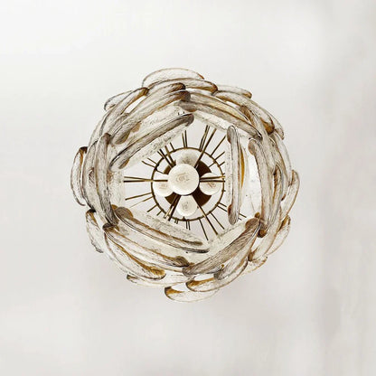 Mazzega Murano Transparent Amber Glasses Chandelier