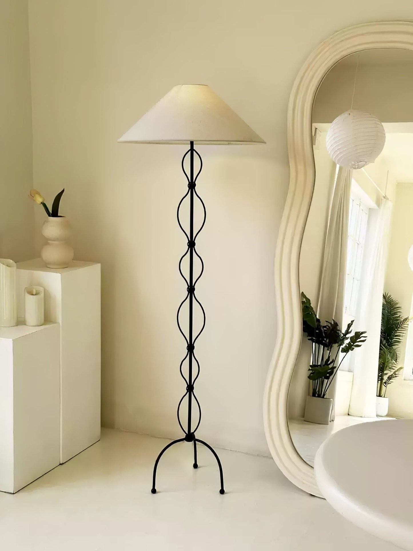 Minimalist Iron Twist Floor Lamp