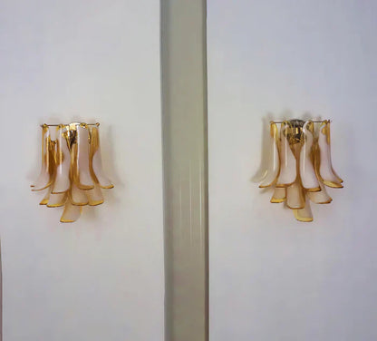 Vintage Murano Caramel Wall Lights