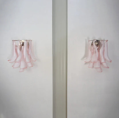 Vintage Murano Pink Wall Lights