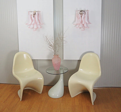 Vintage Murano Pink Wall Lights