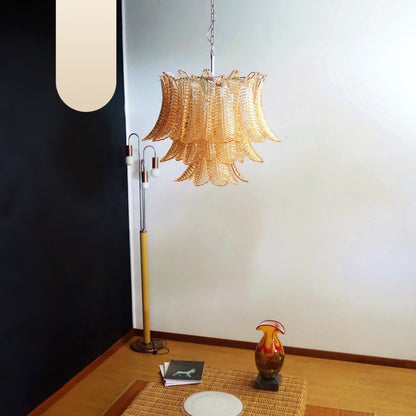 Murano Amber Ferns Glass Chandelier