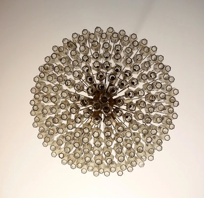 Murano Faceted Smoked Glass Chandelier