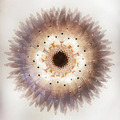 Murano Palmette Pink Chandelier