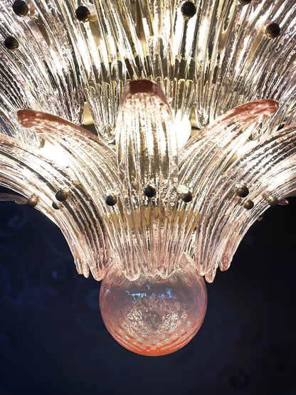 Murano Palmette Pink Chandelier