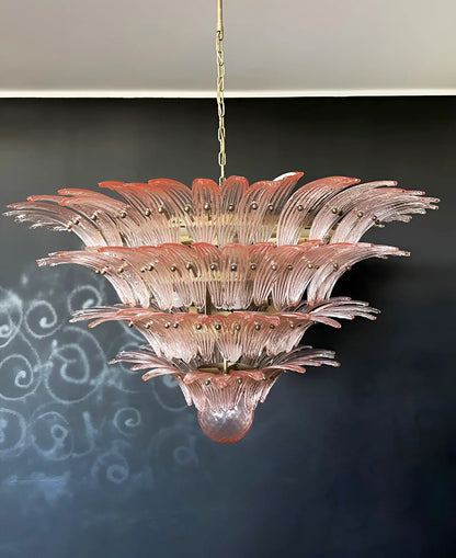 Murano Palmette Pink Chandelier