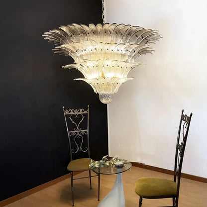 Murano Palmette Smoked Chandelier