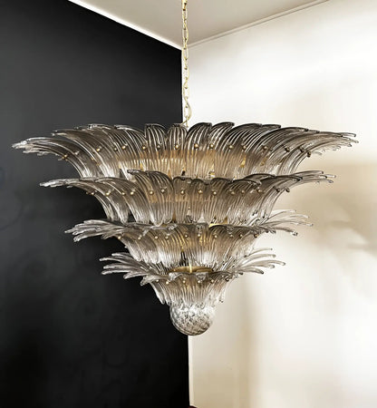 Murano Palmette Smoked Chandelier