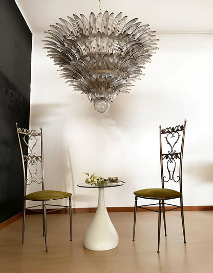 Murano Palmette Smoked Chandelier
