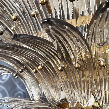 Murano Palmette Smoked Chandelier