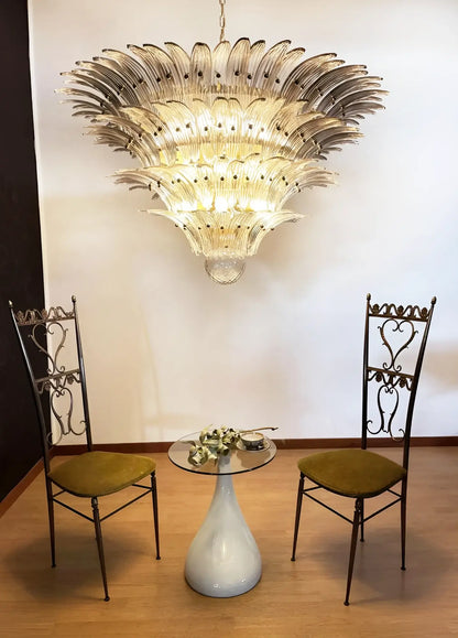 Murano Palmette Smoked Chandelier