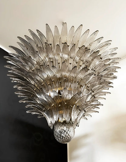 Murano Palmette Smoked Chandelier